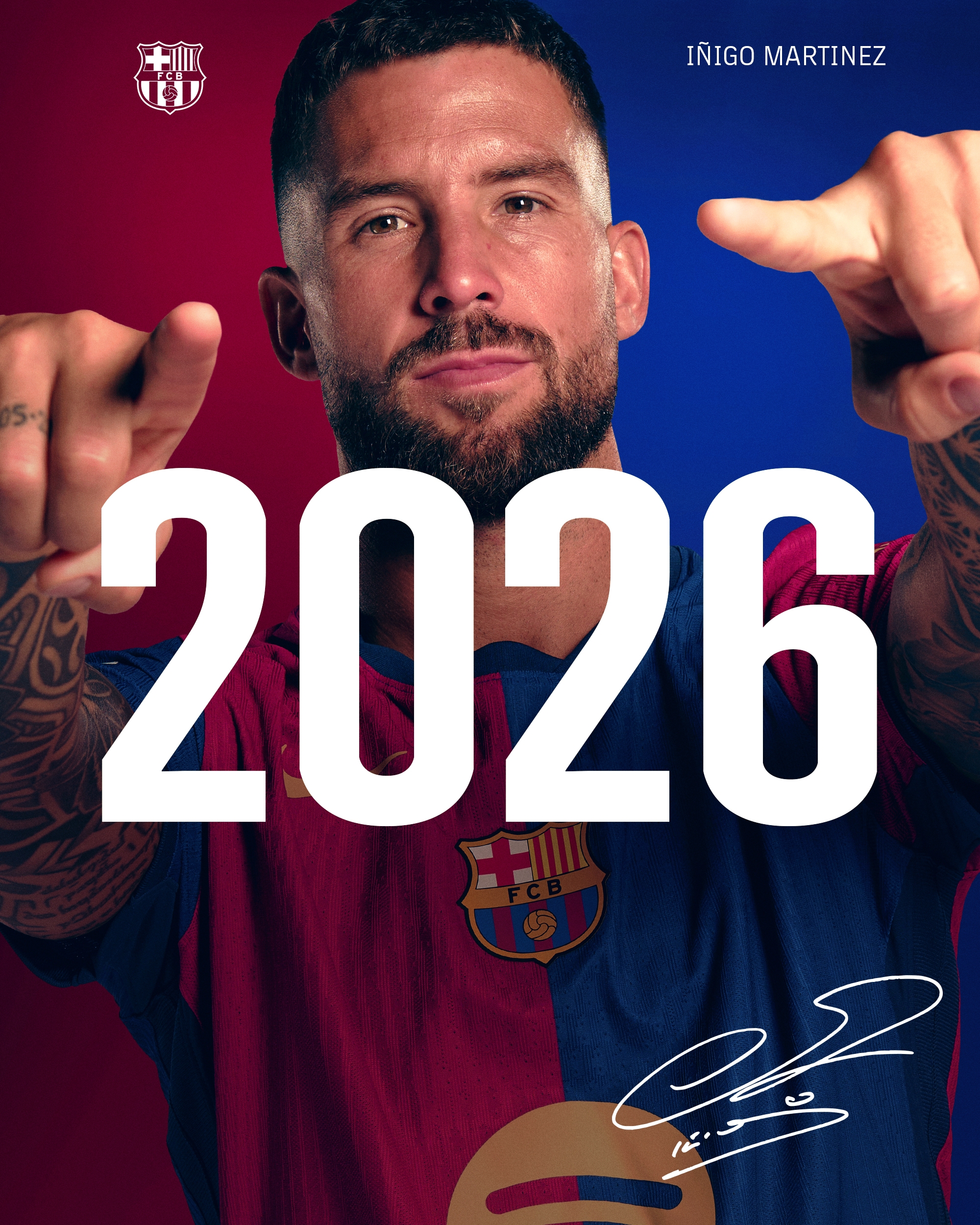 官方:巴薩與33歲中衛(wèi)伊尼戈-馬丁內(nèi)斯續(xù)約至2026年